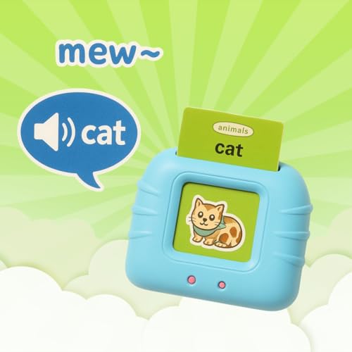 Image of Talking Flash Cards for Kids | 112 Double-Sided Audio Learning Cards | Boost Vocabulary, Speech & Memory