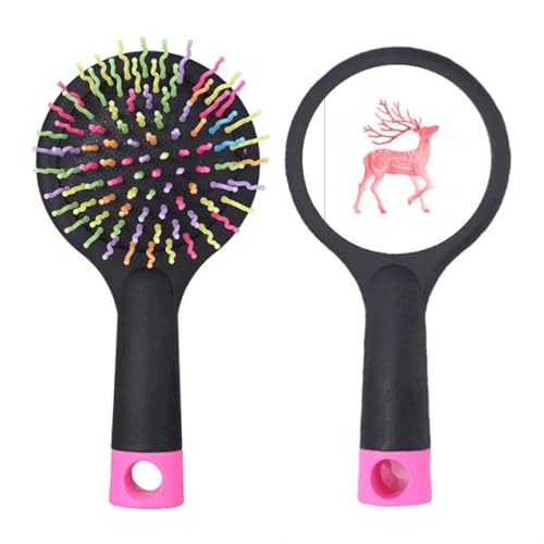 Brosse à cheveux démêlante rouge salon de coiffure motif Sika