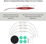 Short Interchangeable Knitting Needles Set 3-Inch Shorties Circular Knitting Needles for Sock, Sizes US 2.5, 3, 4, 5, 6, 7, 8, 9, 10, 10.5, 11 with Cables, Accessories and Case (12 Pairs)