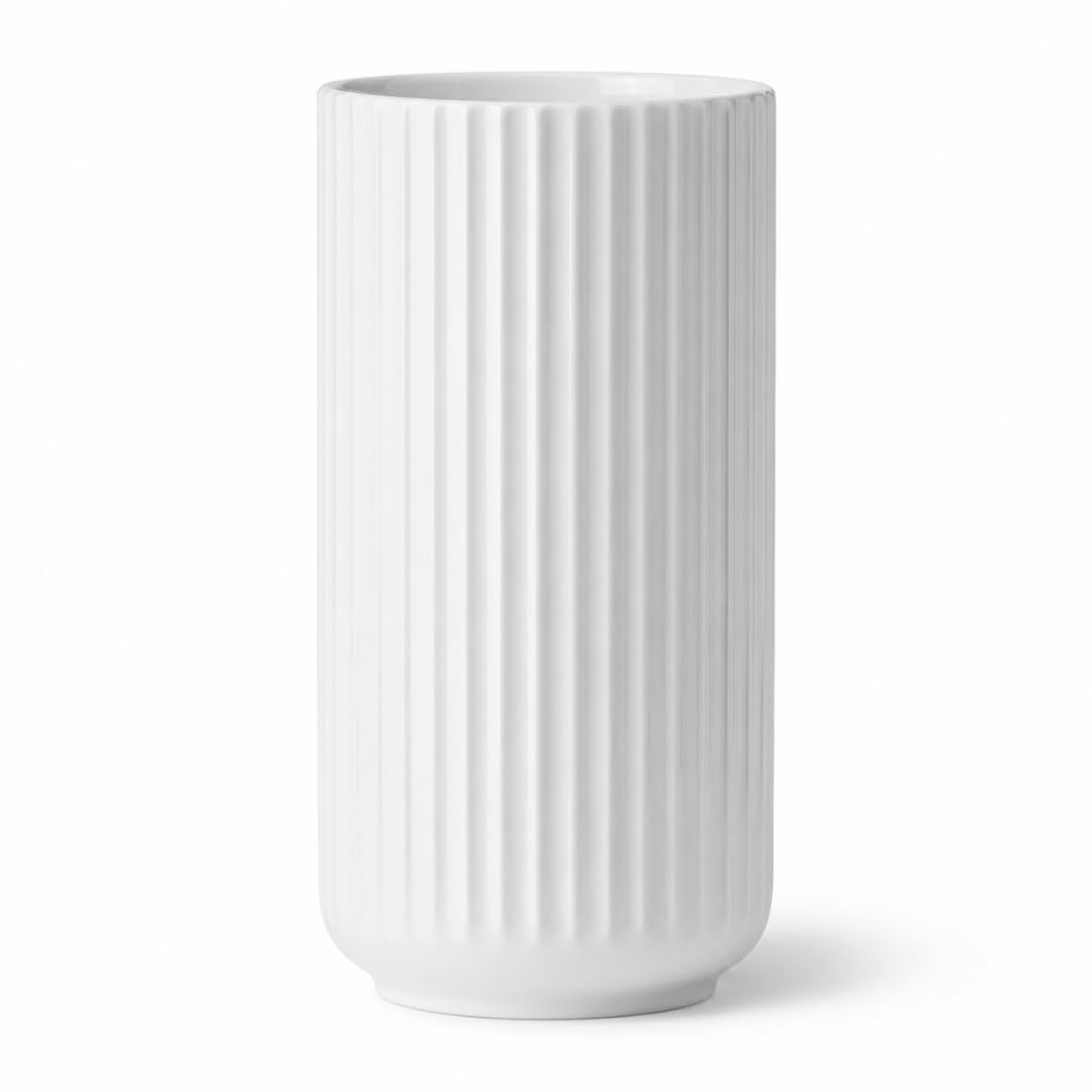 Lyngby Porcelæn Vase Height 20.5 cm Lyngby Design Classic Timeless Design White