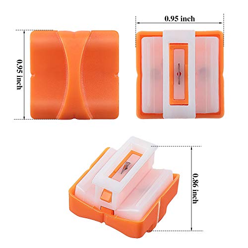 15 Pieces Paper Cutter Replacement Blade with Security Safeguar Paper Trimmer Blades Refill(Orange) - Thumbnail 5