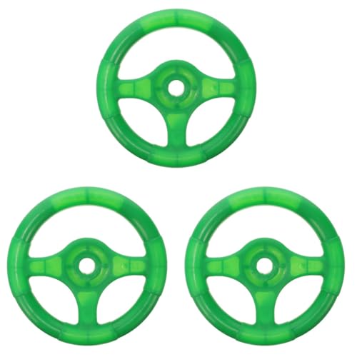 Kisangel 3 Piezas Accesorios del Volante Autos de Juguete direccion Juguetes de Coche Volante de Juguete Volante para Coche de Juguete Volante de Coche Juguetes el plastico Verde