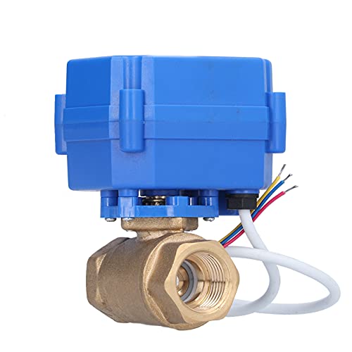 Robinet à bille électrique 12V en laiton à trois fils et deux modes