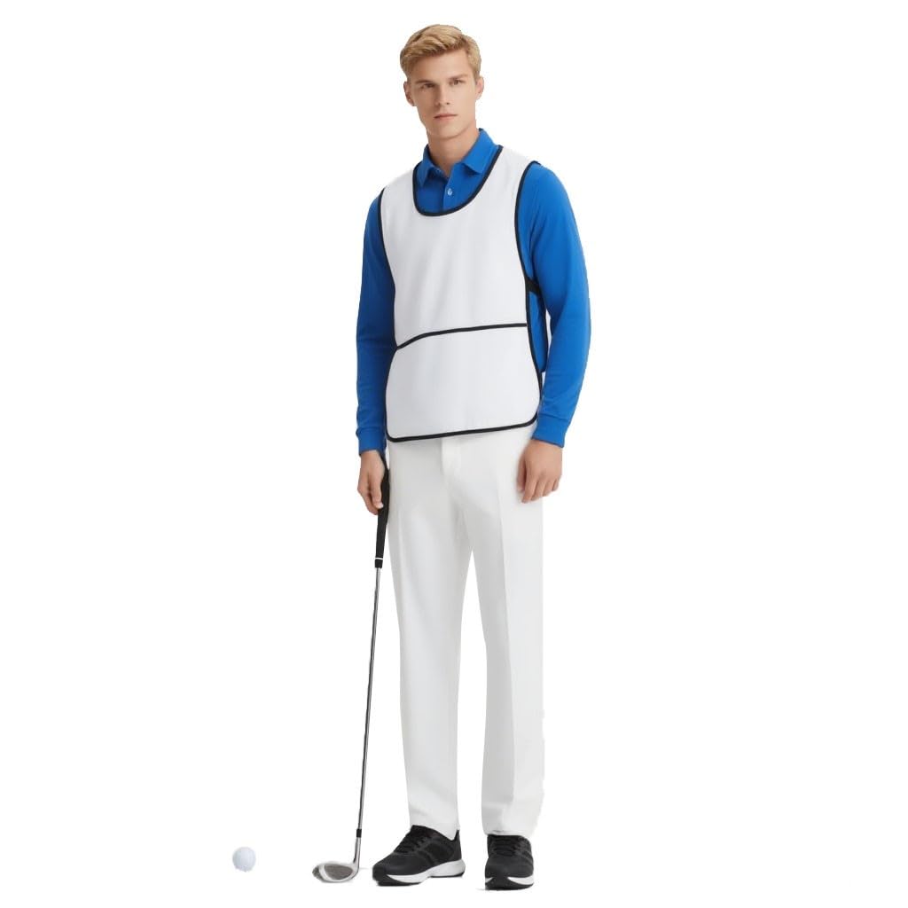 TopTie Bavaglini personalizzati per caddie da golf con tasca, maglia da addestramento per adulti