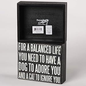 Primitives by Kathy Classic Box Sign, 6.5 x 5.5-Inches, For A Balanced Life You Need Primitives by Kathy Classic Box Sign 65 x 55 Inches For A Balanced Life You Need