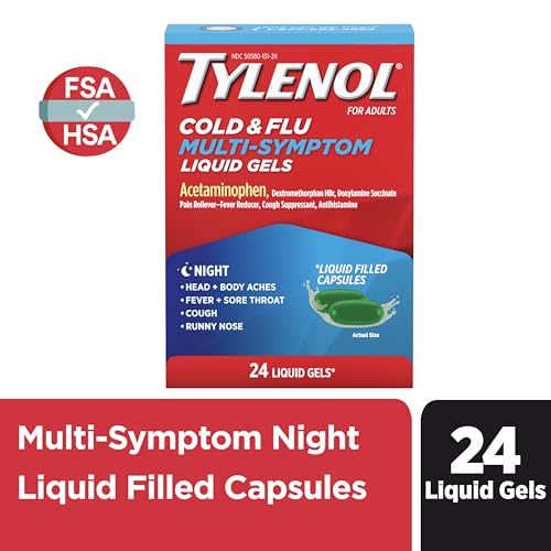 Tylenol Nighttime Cold & Flu Multi-Symptom Liquid Gels, 24 ct - image 7