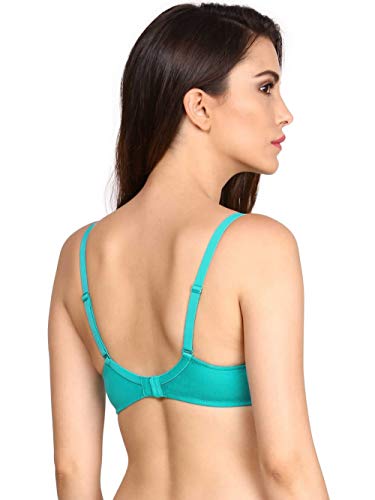 Image of Jockey 1245 Women Under-Wired Padded Super Combed Cotton Elastane Stretch Medium Coverage T-Shirt Bra with Detachable Straps