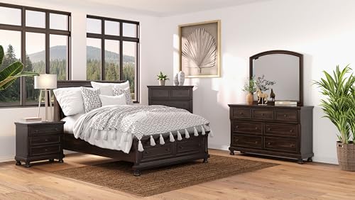 Bernards-Prescott-Queen-Storage-Sleigh-Bed-Cherry Bernards Prescott Queen Storage Sleigh Bed Cherry