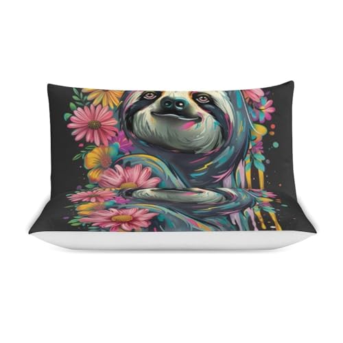 Funda de edredón con estampado 3D Faultierss microfibra cómoda 5