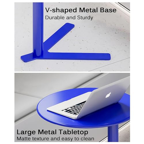 Mesa de sofa estrecha para ahorrar espacio con base en V estable que no vuelca 7