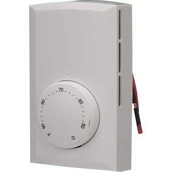 Cadet Double Pole Mechanical Wall Thermostat for Electric Heaters Model T522-W, 22 Amp, White