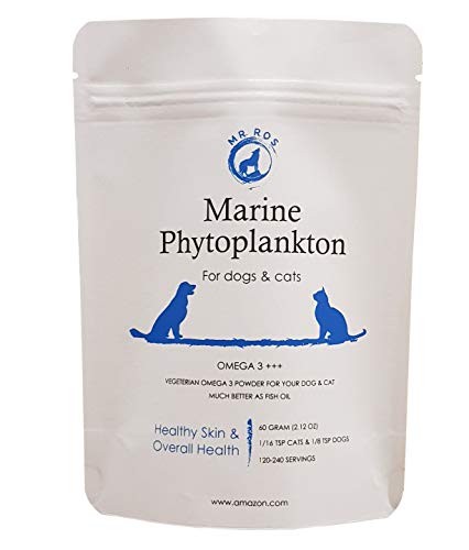 Marine Phytoplankton Omega 3 EPA Non Fish Oil Vegetarian Superfood Powder for Dogs