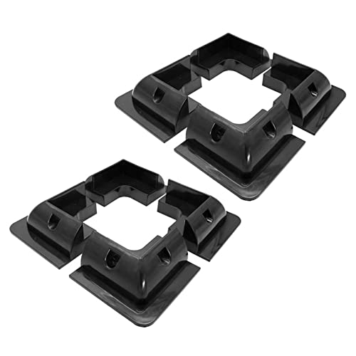 Fixation panneau solaire sans percer pour camping-car kit de 8 supports noirs