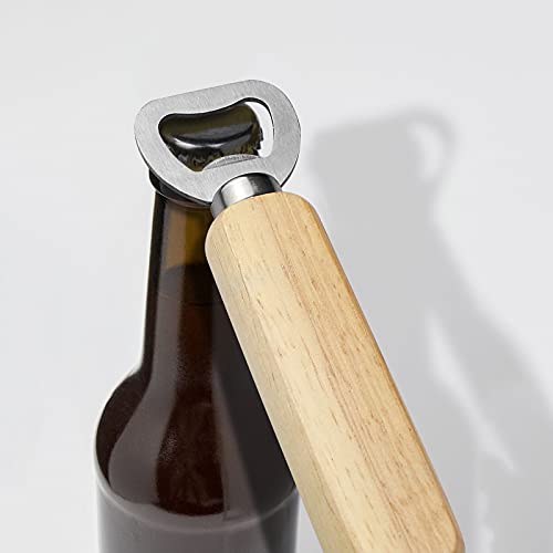 wocpvm 6 Stks Gepersonaliseerde Houten Handvat Flesopener Houten Handvat Bierflesopener Bartenders Bar Flesopener voor Vaderdag Creatief DIY Gift - Image 5