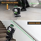 Firecore Laser Level self-Levelling 4 x 360°, Green Laser Line Level for Construction and Alignment, 2 Rechargeable Lithium Batteries, 2 Stands, Remote Control- G60 - Image 7