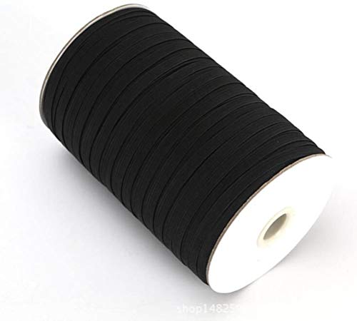 AK TRADING CO. AK 3/8inch-BLACKx144Y Elastic, Black