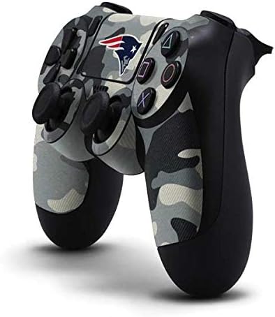 Vista 34 de Skinit Calcomanía para juegos compatible con el controlador de PS4, diseño oficial de los New England Patriots de la NFL, en blanco y negro