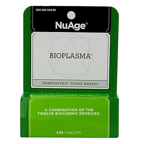Nuage Homeopathic Bioplasma Tablets, Natural Combination of The 12 Biochemic Remedies, 125 Count
