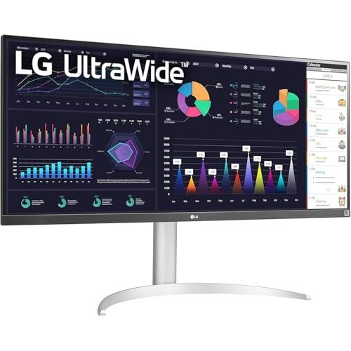 Image of LG 34WQ650-W 34 Inch 21:9 UltraWide Full HD (2560 x 1080) IPS Monitor, 100Hz, RGB 99% Color Gamut, AMD FreeSync, VESA DisplayHDR 400, USB-C,HDMI,DP, Tilt /Height Adjustable Stand, Speakers, Anti-Glare