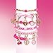 Make It Real - Juicy Couture Perfectly Pink Bracelet Making Kit - Kids Jewelry Making Kit - DIY Charm Bracelet Making Kit for Girls - Friendship Bracelets with Beads for Girls 8-10-12-14
