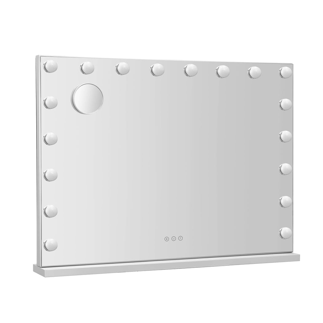 Embellir Makeup Mirror, 80 x 58cm Hollywood Vanity Mirrors Beauty Cosmetic Dressing Bathroom Decor, 18 LED Light Bulbs with Tabletop Lights Rectangle Dimmable