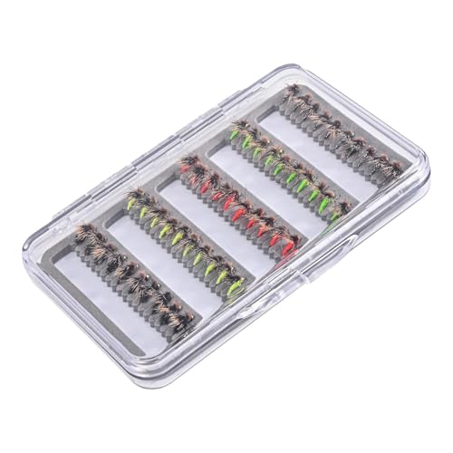 Leurres basse avec boîte de rangement XIAOXIAOYU de 50 pièces pour truite