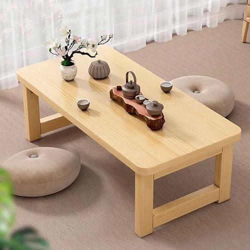 Mesa de centro pequeña de madera de 70 cm para aprovechar espacios estrechos 2