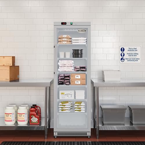 Image of KoolMore 12 Cu. ft. Commercial Freezer with Glass Door in Stainless Steel - Manual Defrost (KM-MFD-12GSG)