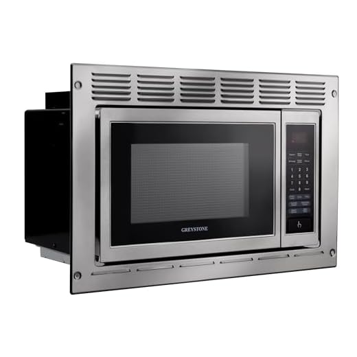 RecPro Over the Range RV Microwave | .9 cubic ft Stainless Steel Microwave with Trim Kit | 900 Watt | Direct Replacement for Greystone