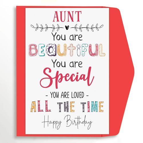 Popmazing Aunt You Are Beautiful You Are Special - Aunt Birthday Card cover