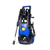 ✅ MANGUERA DE 5M Y CÓMODO RECOGECABLES: Esta hidrolimpiadora 1800W cuenta con un cómodo enrollacables para poder guardar su manguera con 5 metros de largura, sin ningún tipo de complicaciones. Además, con ruedas de transporte, permite disfrutar de una limpieza profesional, con total libertad de movimiento.
