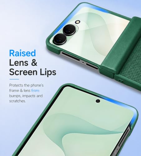 Image of STORMTAL Magnetic for Samsung Galaxy Z Flip 8 case, Hinge Protection, Built-in Screen Protector, Shockproof, Compatible with Magsafe, Rugged Phone Case for Z Flip 8 Green