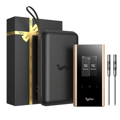 Typhur Sync Gold Dual Gift Set, WiFi Wireless Meat Thermometer with Case: retailer-supplied image