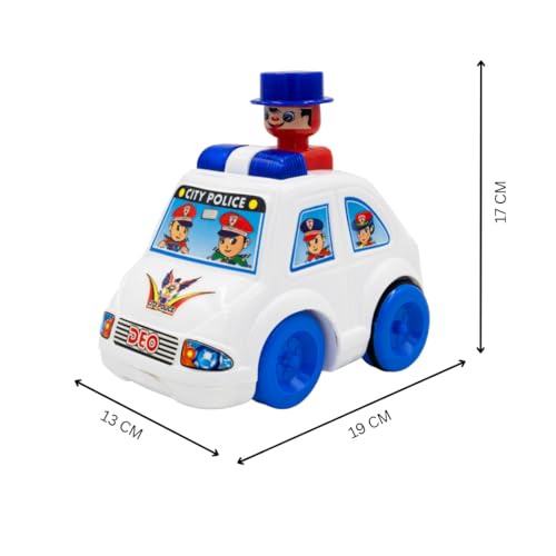 Image of ToyBharat Press N Go City Police Car - Realistic Multicolour Toy for Kids 1-6 Years, Safe, Fun & Durable
