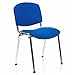 Next Day sedia da ufficio sedie impilabili ISO telaio cromato, colore: Blu senza braccioli