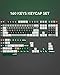 COSTOM PBT+PC Keycaps with 160 Keys, Cool Custom Keyboard Caps 60 75 65 100 Percent, Cherry Profile Dye Sublimation PBT Keycap Set for Full Size Mechanical Gaming Keyboard,Green Chemistry Theme