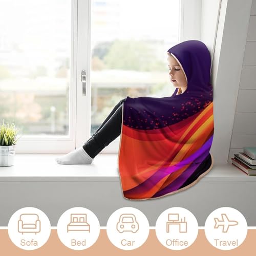 Couverture à capuche portable colorée 150x200 cm pour canapé
