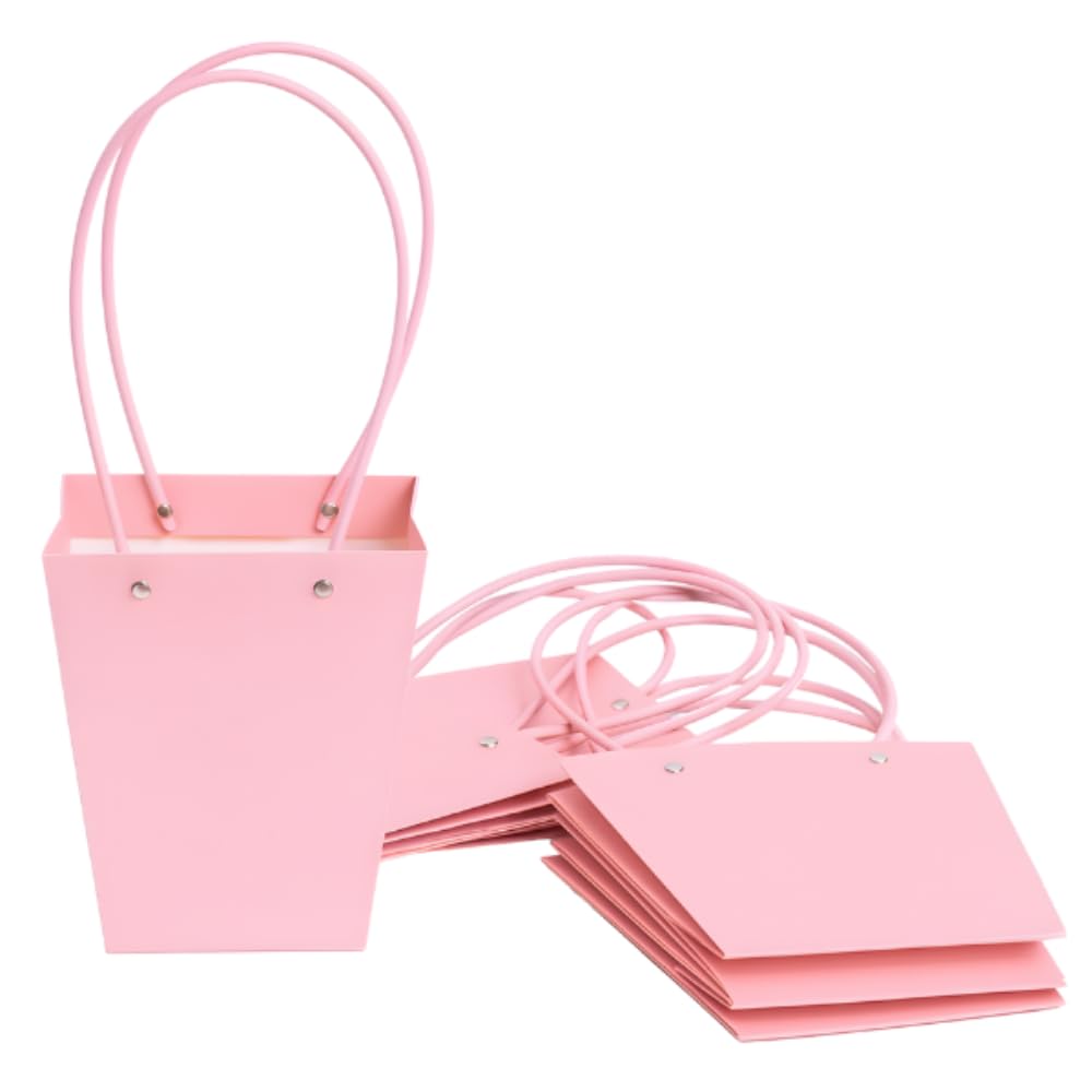 Oasis Pack of 10 Conical Light Pink Flower Hamper Bags | Premium Floral Packaging Bags for Rakhi Gift Hampers, Flower Bouquets, Wedding, Return Gifts, Decorative Presentation & Florist Supplies.-image-18