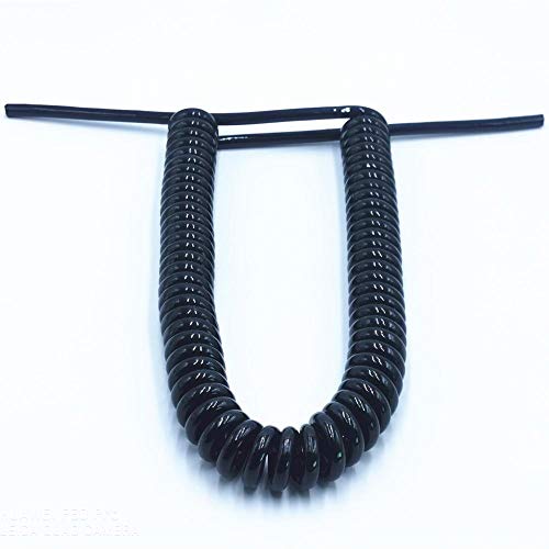 Spiralkabel Spiralkabel Spiralkabel 2-adrig Teleskop-Federdraht 24AWG 20AWG 17AWG 14AWG Stromkabel Schwarz Kabellänge ausziehbar 2,5m 2 Leiter 24AWG