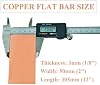 Barra plana de cobre C110 99.98% de 1/8" x 2" x 12" para bricolaje (2 piezas, 3*50*305 mm) | La barra plana de cobre tiene excelente ductilidad y conductividad sobresaliente, adecuada para doblar, perforar y formar 4