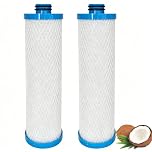 KW1 RV Water Filter Cartridge Compatible with WaterPurr, 10" Activated Carbon Block Filter for RV, Boat, Camper Built-In Water Filtration Systems