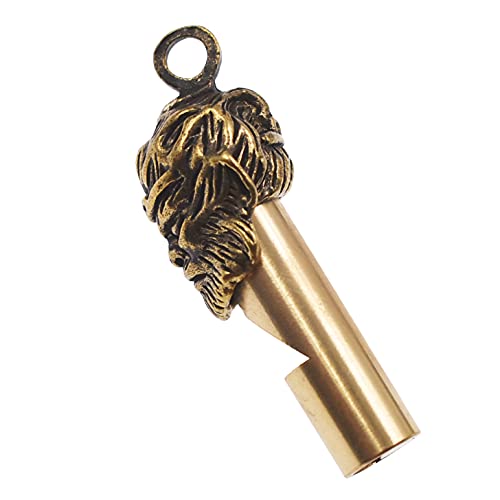 Silbato portátil de latón Monkey King para camping miniatura 1