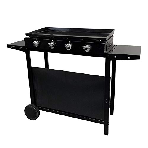 Happy Garden Plancha au gaz MÉRIDA 4 brûleurs + Chariot