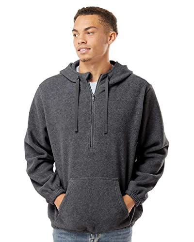 Burnside - Polar Fleece Quarter-Zip Hooded Pullover - 3600