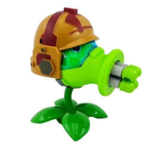 Dyharnsty Plants and Zombies Toys Gatling Peashooter Action Figures PVZ