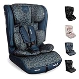 My Babiie MBCS50 Toddler to Booster R129 Child Car Seat - 5-Point Harness, 76-150cm (Approx. 9-36kg, 15 Months - 12 Years), i-Size, Group 1/2/3, Adjustable, Forward Facing - Navy Leo