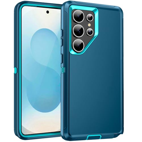 J-NIFB for Samsung Galaxy S25 Ultra Case [Shockproof] [3-Layer][Military-Grade] Full Body Protection Rugged Heavy Duty Cover Case for Galaxy S25 Ultra 5G,Turquoise by J-NIFB - Used condition - US$11.98