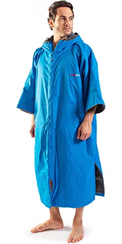 GUL Poncho Cambio Toalla Cambio para Deportes acuáticos y Surf en la Playa - Evorobe - Azul Gris - Calor térmico cálido
