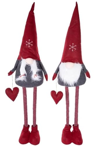 My Flair Weihnachtswichtelmann & -Frau mit Langen Beinen Decoración Original para Navidad, Multicolor, Único Cover