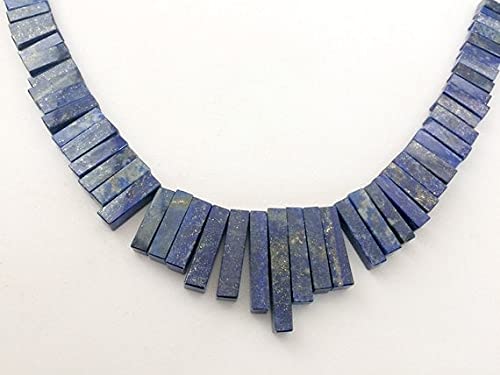 Perles de Lapis Lazuli Naturel : Bâtonnets et Rectangle Plain LKBEADS pour Création Collier